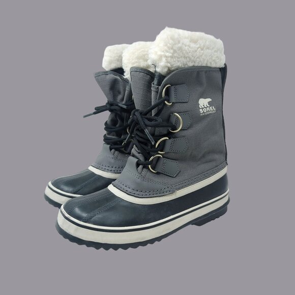 Sorel Gray Boot 6 Snow Winter Carnival Waterproof - Picture 1 of 10